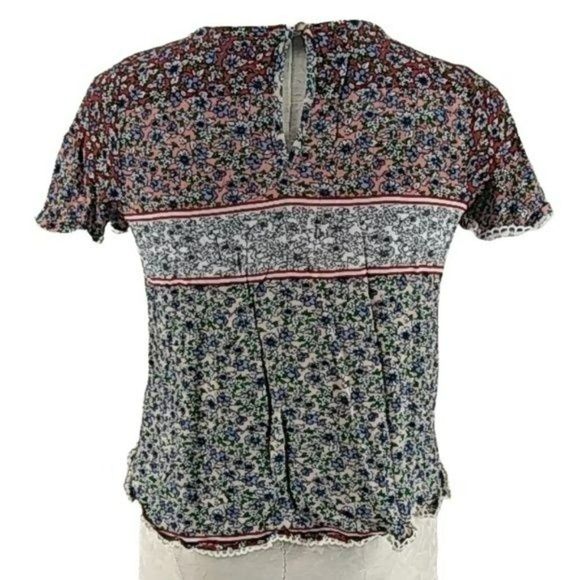 Takara Woman's Floral Boho Hippie Rayon Blouse Small - Picture 3 of 6